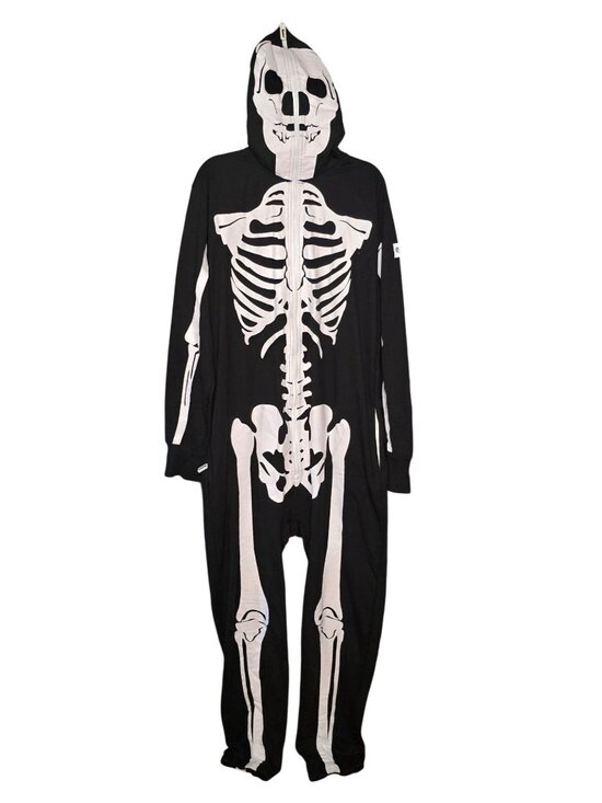 Tipsy Elves Other - Tipsy Elves Skeleton Costume Jumpsuit XL Full Zip Face Mask Halloween Suit NWOT